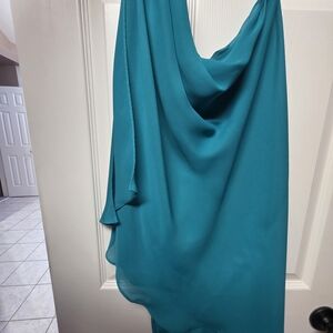 Laundry by Design Teal Draped Cocktail Dress